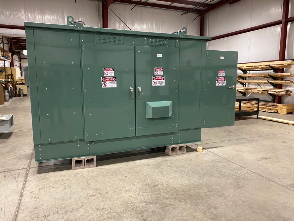 125VDC battery cabinet in green